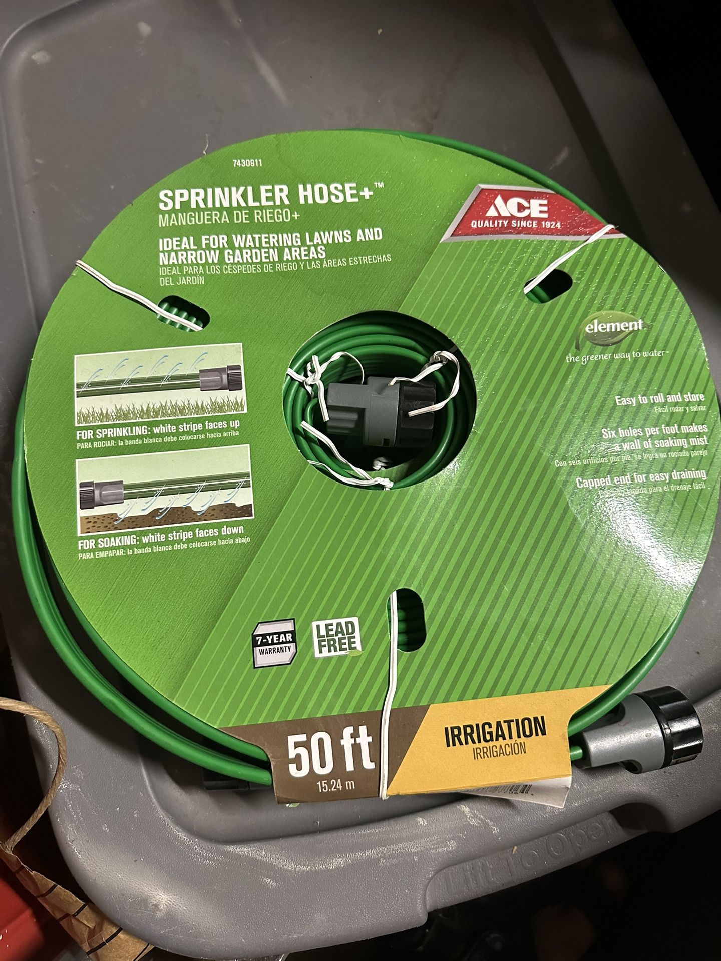 Ace Sprinkler Soaker Hose 50' (50Ft, Green)
