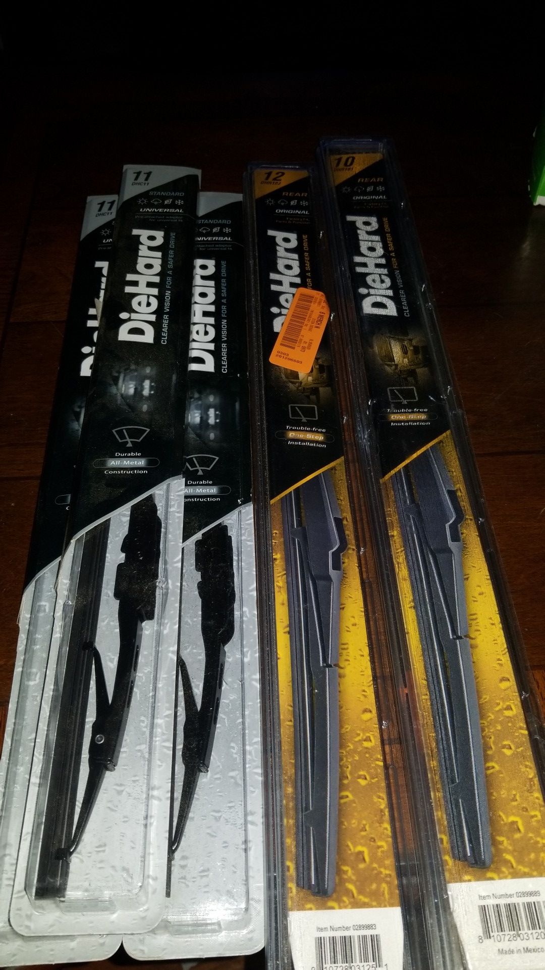 Die hard windshield wipers 8 dollars a piece