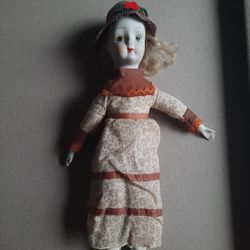Vintage Porcelain Doll 