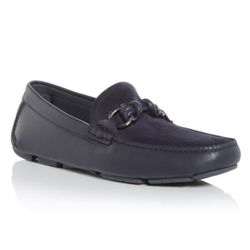 Men’s Ferragamo Almeria Loafers Size 12 Leather & Suede With Gincini Buckle 