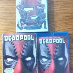 Marvel Deadpool Blu-Ray/DVD Set Used & Deadpool 2 DVD New Sealed Ryan Reynolds