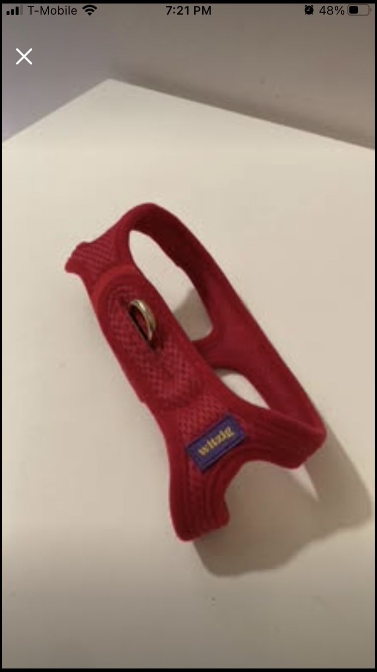 BRAND NEW ChokeFree VelPro Mesh Dog Shoulder Harness Collar, Red Size Medium