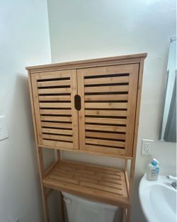 Over the Toilet Bamboo Storage