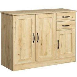 Assembled New Wood Buffet Sideboard with 3 Doors 2drawers Entryway Serving Storage Cabinet