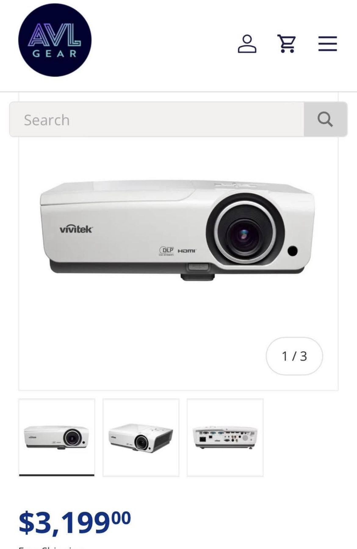Vivitek DH976-WT 4800 Lumen WUXGA 1080p 3D Projector