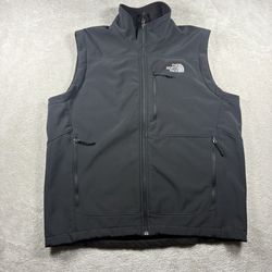 The North Face Vest Men’s l Black Softshell Full Zip Fleece Lined Outdoor