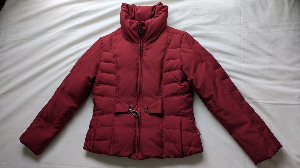 Calvin Klein Red Puffer Size Petite Small jacket womens