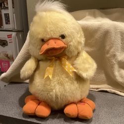 Plush Duckies, Used For Decorating At Easter, Never Played With, Very Clean, Large Duck 15”