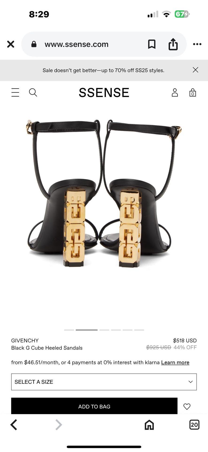 Givenchy black G Cubed Heeled Sandals