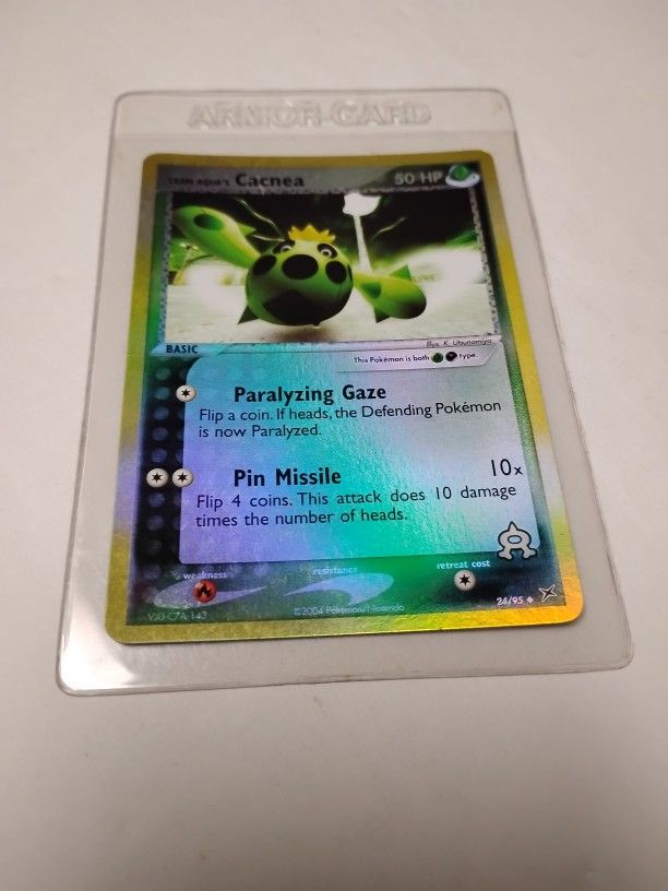 Rare Old 2004 Foil Pokemon - Cacnea Hole / Hologram Card #24/95