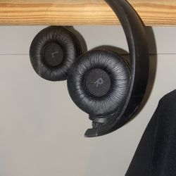 Black JBL wireless headphones