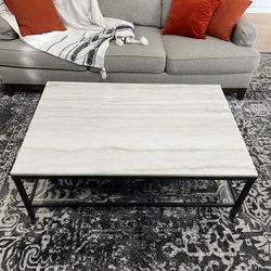 Marble and Glass Coffee Table