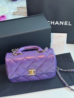 Chanel bag mini purple classic