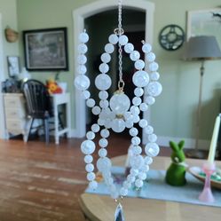 Quartz Beaded Spider Suncatcher 