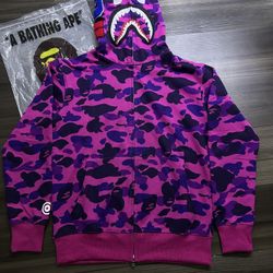 Bape Hoodie Purple 