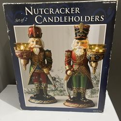 Set of 2 Nutcracker Candle Holder 