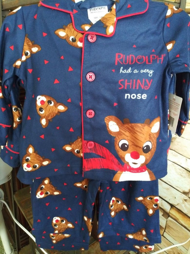 New**Rudolph The Red Nose Reindeer Christmas Jammies