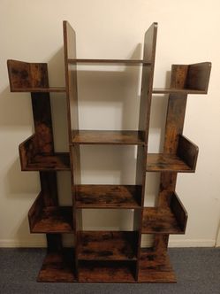Moving Sale - Rustic Brown Tree Bookshelf