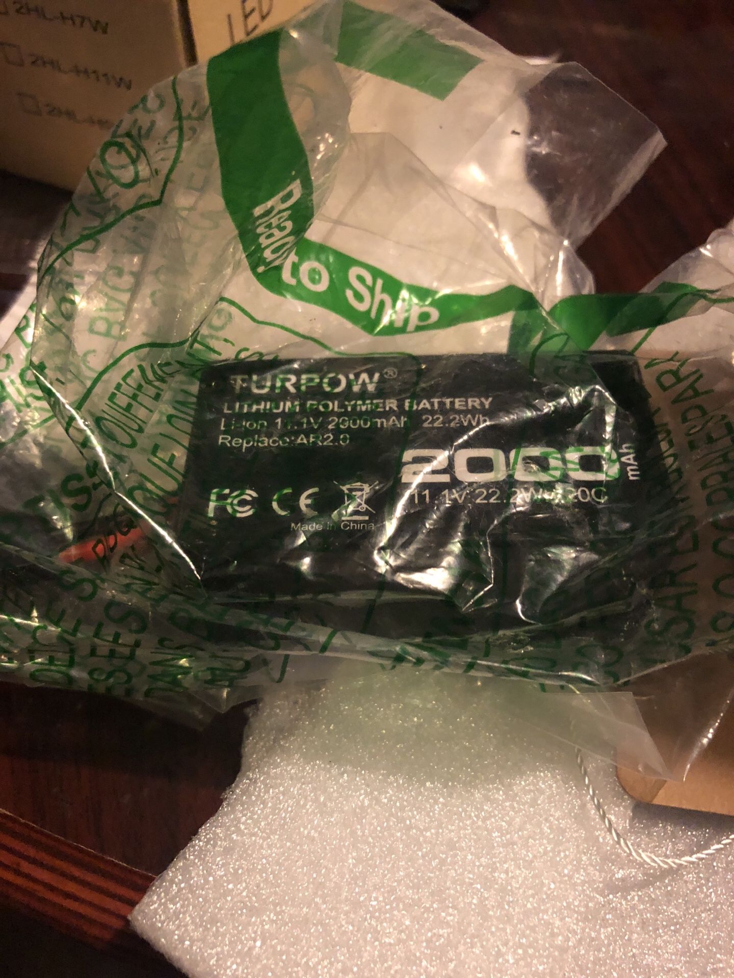 Turpow drone battery replace ar 2.0 2000 mah
