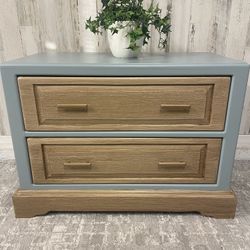 DRESSER BLUE AND BROWN