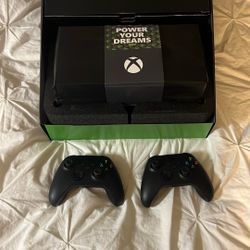 Xbox Series X With Two Controllers 