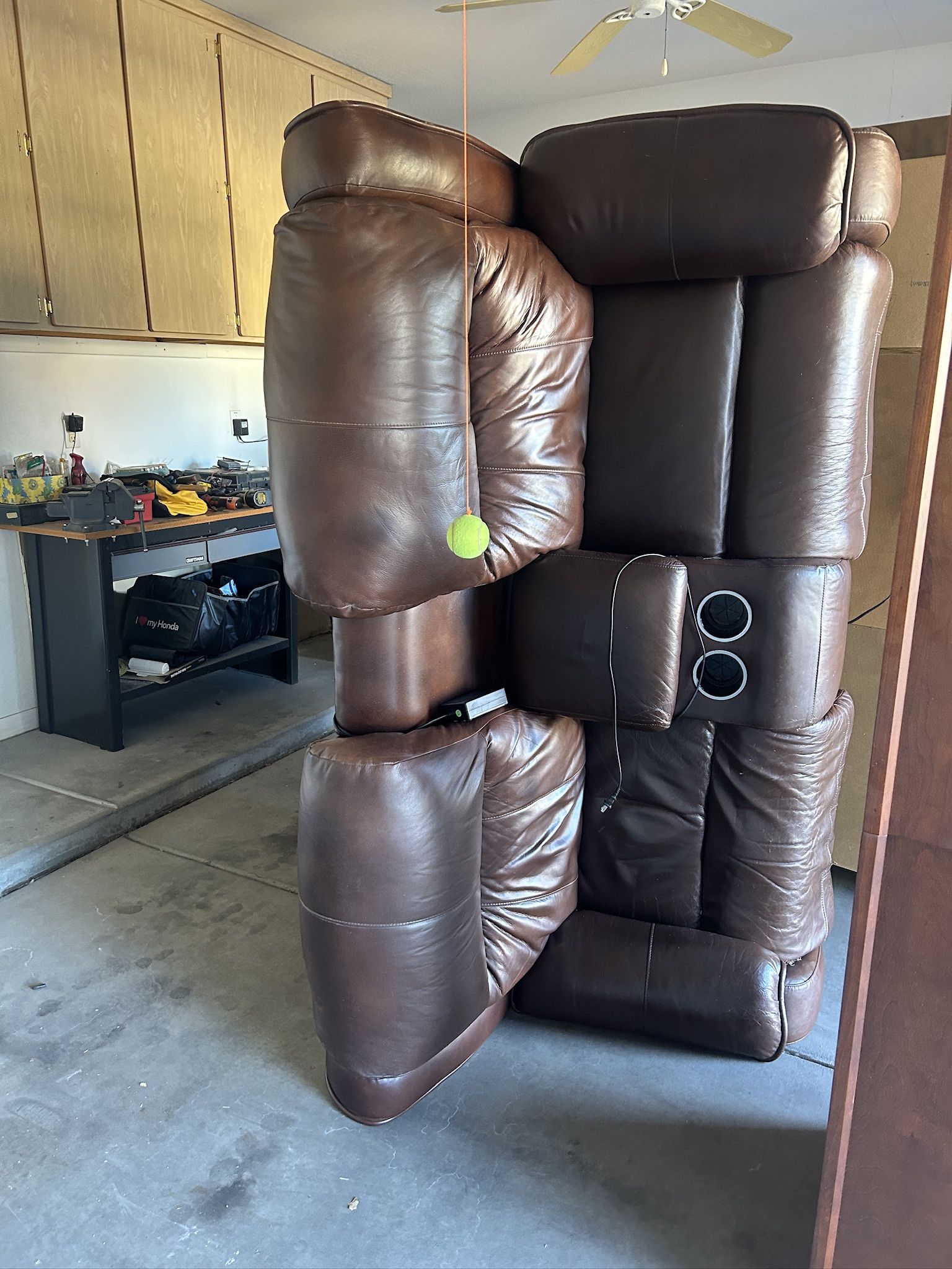 Two seat Leather electric recliner - Free!