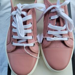 Gucci "Gomma T" Violet Rose Canvas GG Sneakers Size 38.5/ US 8