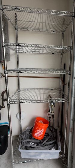 Heavy duty tall 5 tier storage shelf rack Metro branded adjustable shelves