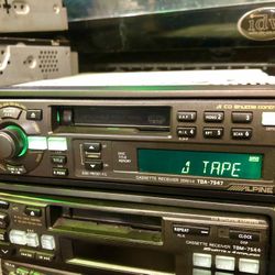Old School Alpine TDA-7547 Cassette Player In Dash Receiver Good Working Condition 