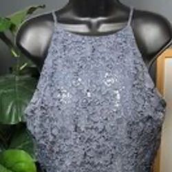WINDSOR, Gunmetal Sequin Semi Formal/cocktail/party/homecoming Dress, Size 5