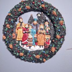 Vintage Christmas Carolers Wreath