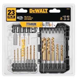 DEWALT Impact Ready 23 PC Pilot Point Titanium Coated Drill Bit Set