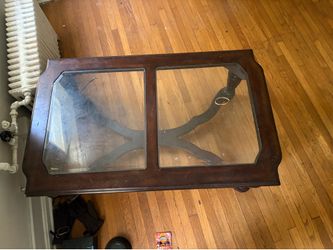Glass coffee table