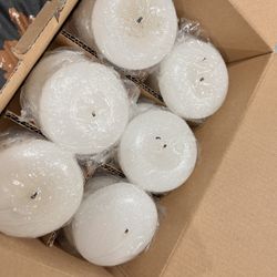Used Unscented Floating Candles White