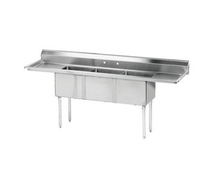 Three compartment sink