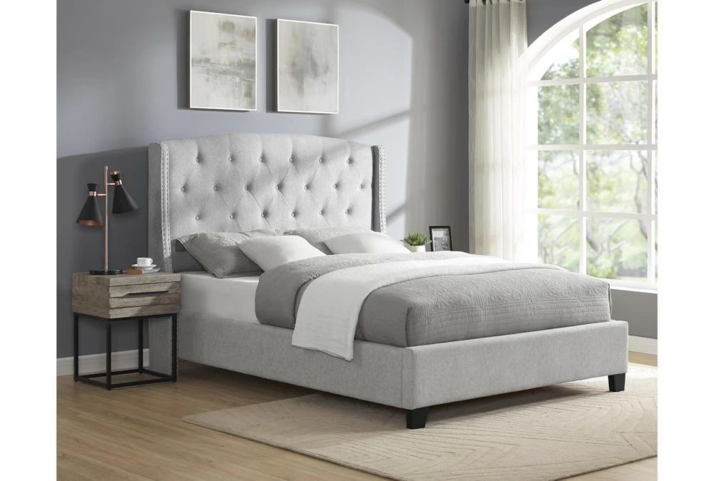 Queen Upholstered Bed Frame + Optional Box Spring – Great Deal! (Originally $2,000)