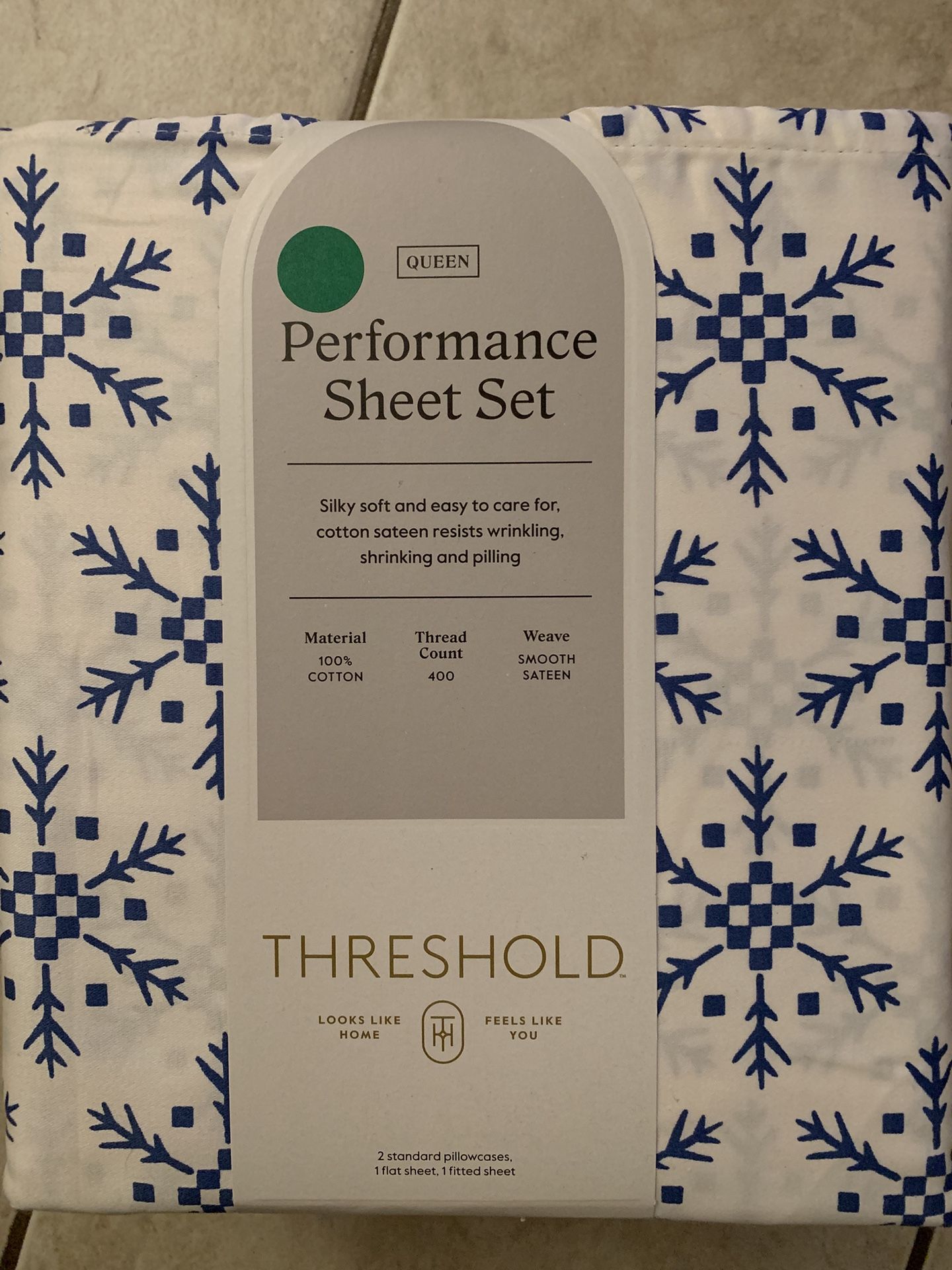 Threshold Christmas Cotton Queen Performance Sheet Set