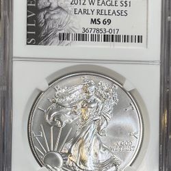 2012 W SILVER EAGLE 🦅 MS69 NGC EARLY RELEASES 
