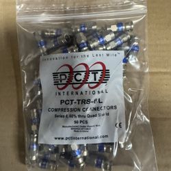 Brand New - RG-6 Coaxial Cable Compression F Connector Fitting PCT TRS-6L (50 pack)