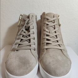 Aldo AILANNA Wedge Sneakers Size 8 Tan Beige Color