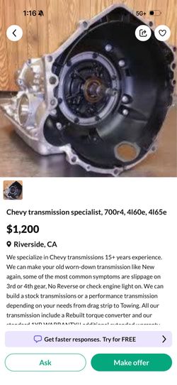 Chevy transmission specialist