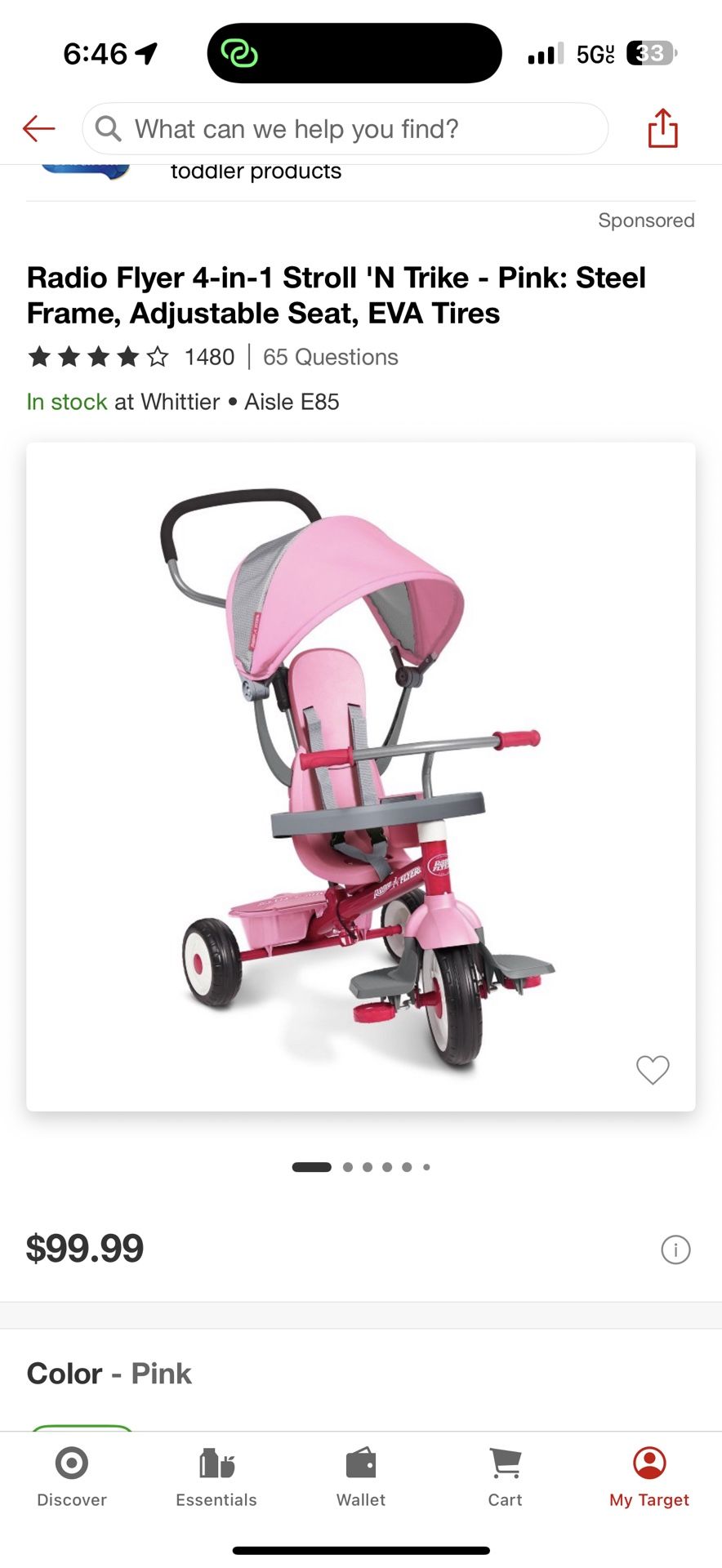 Pink Steel Bike 