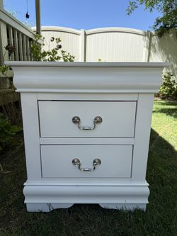 Bedside Table White Nightstand