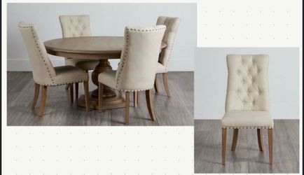 Wood dinning table with 4 chairs