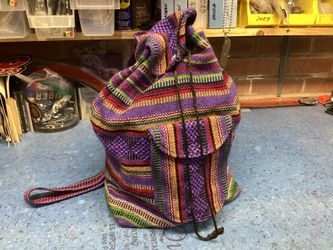 Mexican Morral, Backpack, Woven Artisanal, Handmade, Colorful Backpack.