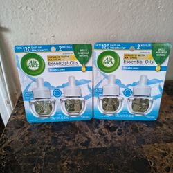 Air Wick Essential Oils Fresh Linen Fragrance Scented Oil Refills  $6.00  each