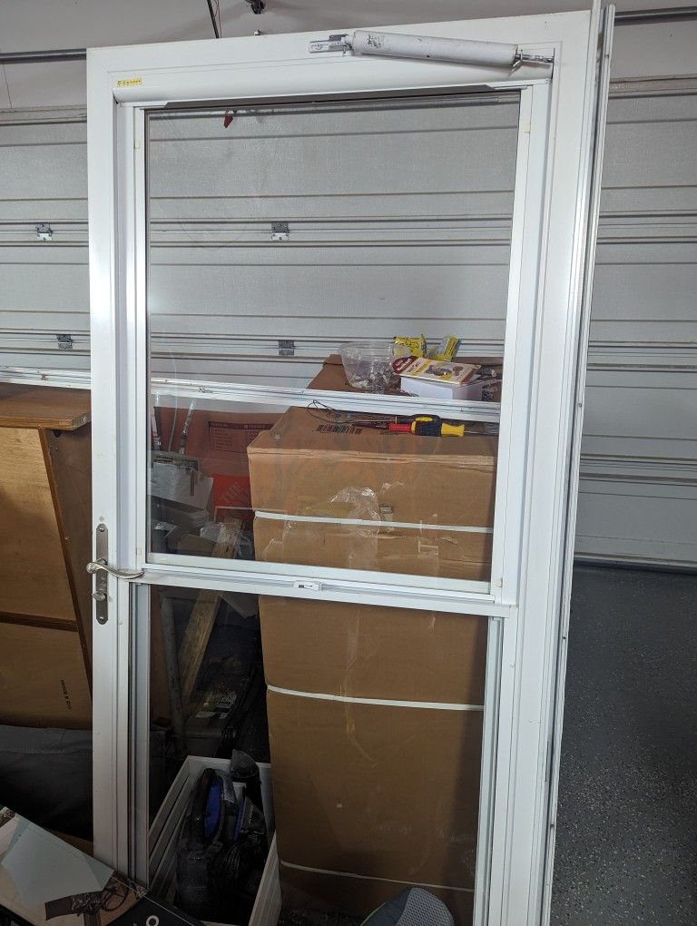 Storm Door Complete With Frame And Gas Shocks
