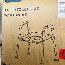 Raised Toilet Seat With Handle 