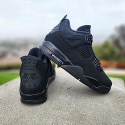 Nike Air Jordan 4 Retro Black Cat - Sizes 4Y / 4.5Y / 5Y / 5.5Y / 6Y / 6.5Y / 7Y / 7.5M / 11M / 13M