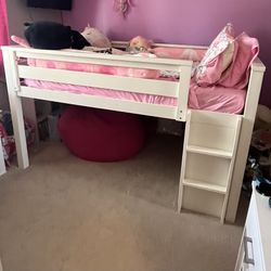 Full Size Loft Bed With Storage + Desk